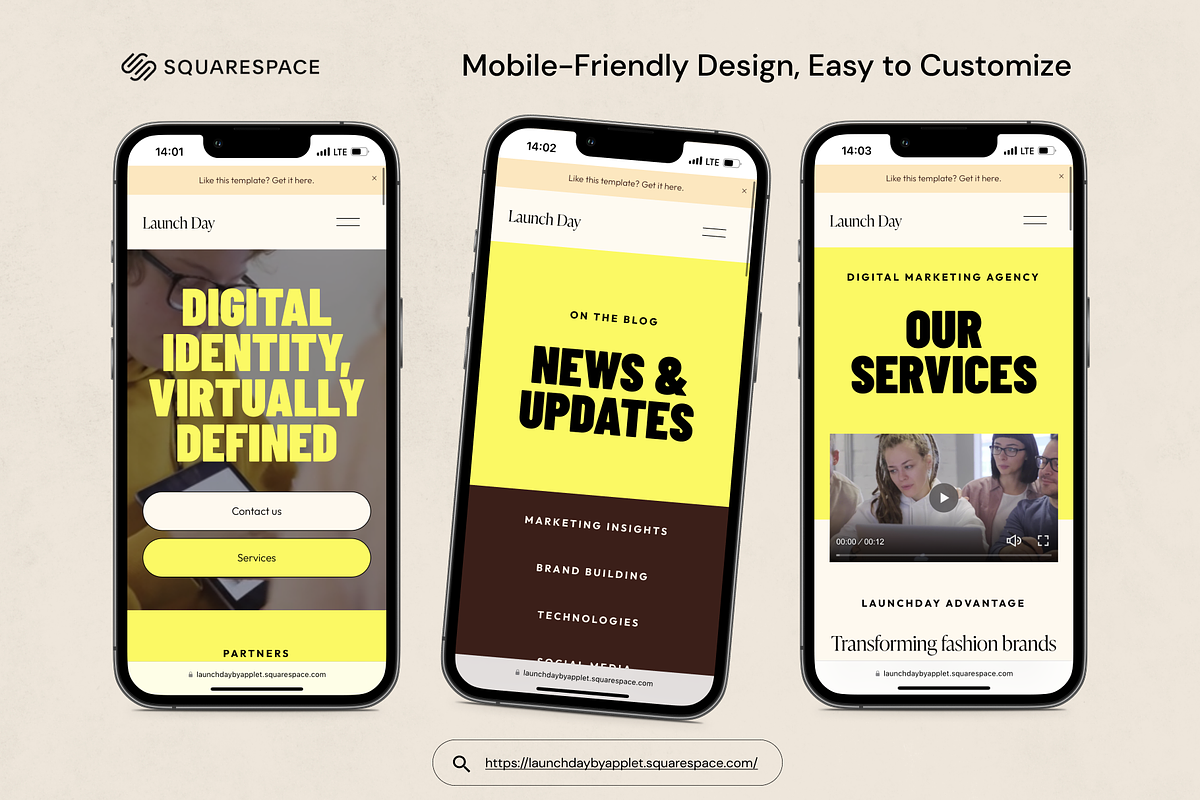 Squarespace Template: Launch Day, a Squarespace Template by Applet Studio (Photo 4 of 6)