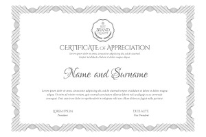 Certificate 397. Diploma template