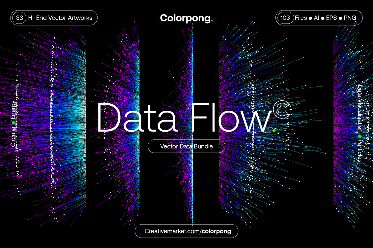 Data Flow - Vector Bundle, a Technology Illustration by Colorpong (Photo 1 of 19)