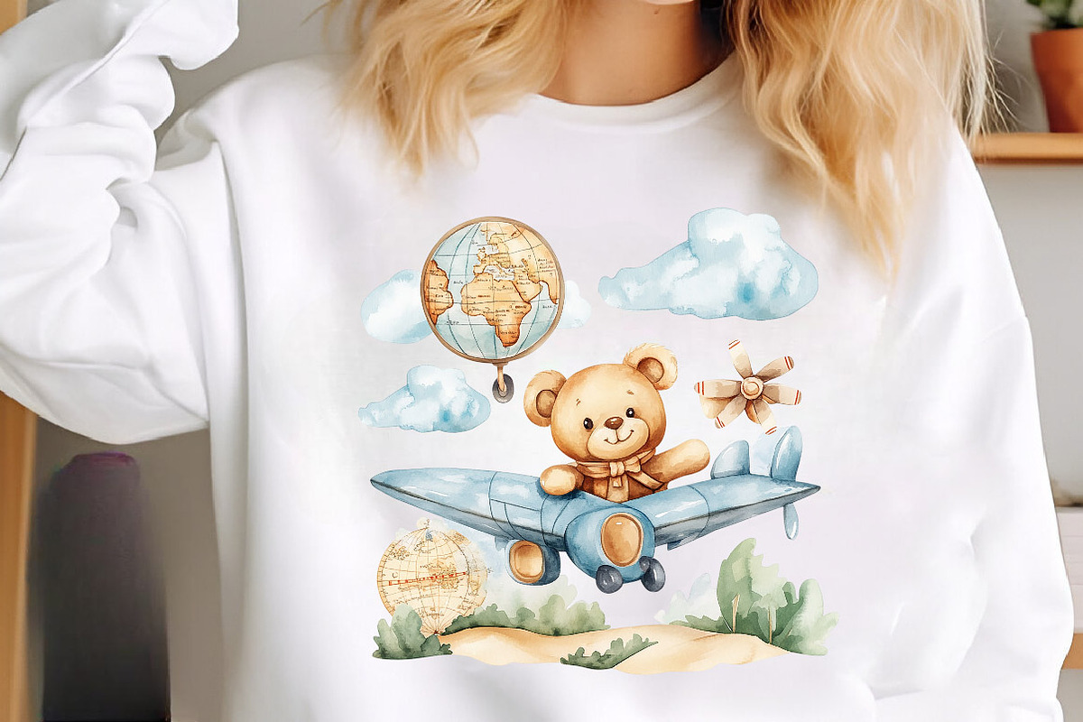 Aviator Teddy Bear Clipart, a Work Illustration by SinaCreation (Photo 5 of 7)
