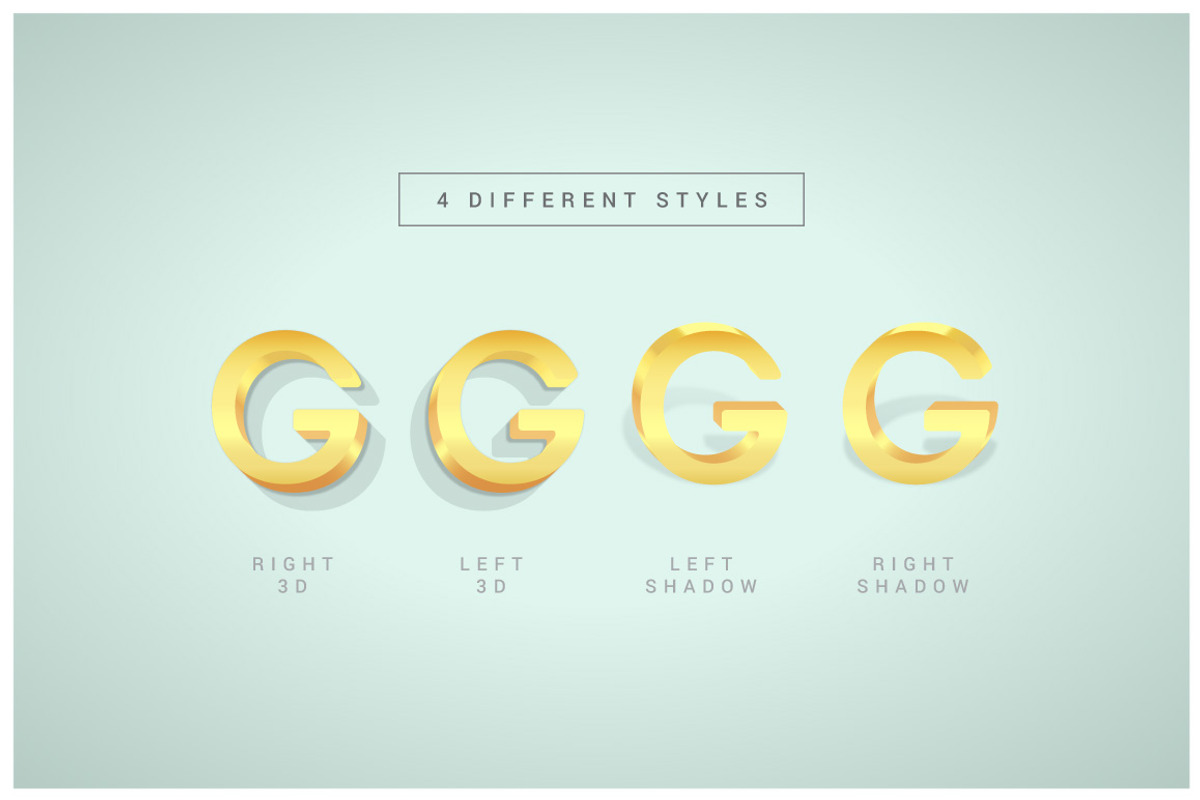Instant Minimal Metal Effect for AI, a Layer Style Add-On by Vector Galore (Photo 4 of 6)