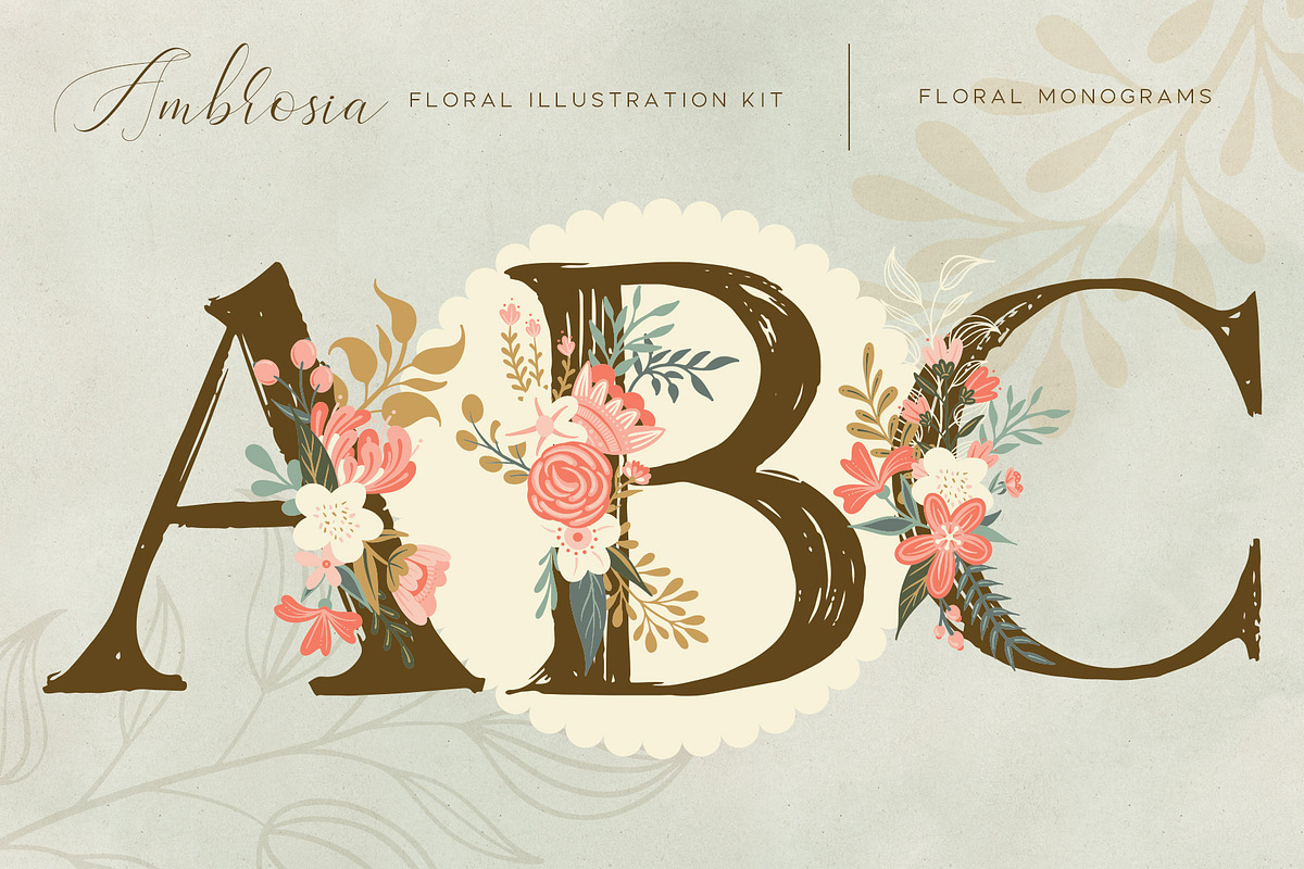 Ambrosia Floral Clip Art Kit, an Illustration by Eclectic Anthology (Photo 3 of 14)