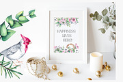 Birds in Bloom Watercolor Floral set, an Animal Illustration by SashaKondr (Thumbnail 7 of 17)
