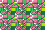Geometric Watermelons pattern., a Pattern Graphic by Evgeniya Dzhumm (Thumbnail 6 of 7)
