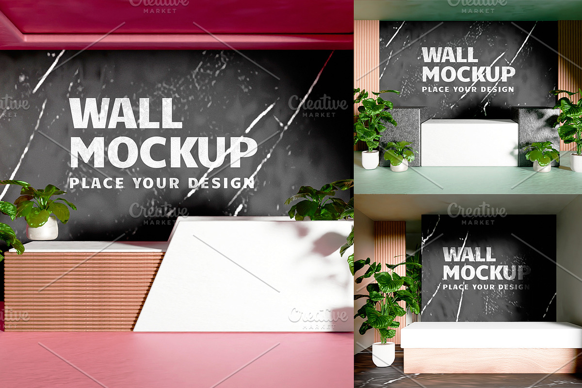 Wall Logo Mockup Bundle, an Advertising Mockup by samsulpassive (Photo 3 of 3)