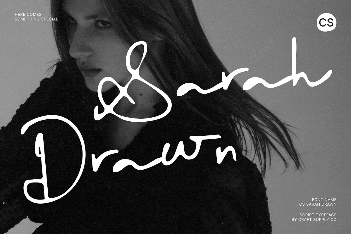 CS Sarah Drawn, a Script Font by Craft Supply Co. (Photo 1 of 8)