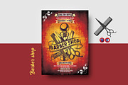 Barber Shop Flyer Template, a Flyer Template by Ultimate Template Shop (Thumbnail 1 of 6)