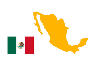 Mexico map and flag, a Graphic by Viktorijareut