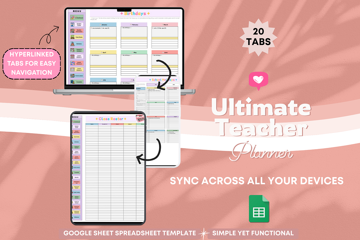 Ultimate Teacher Planner Spreadsheet preview 4