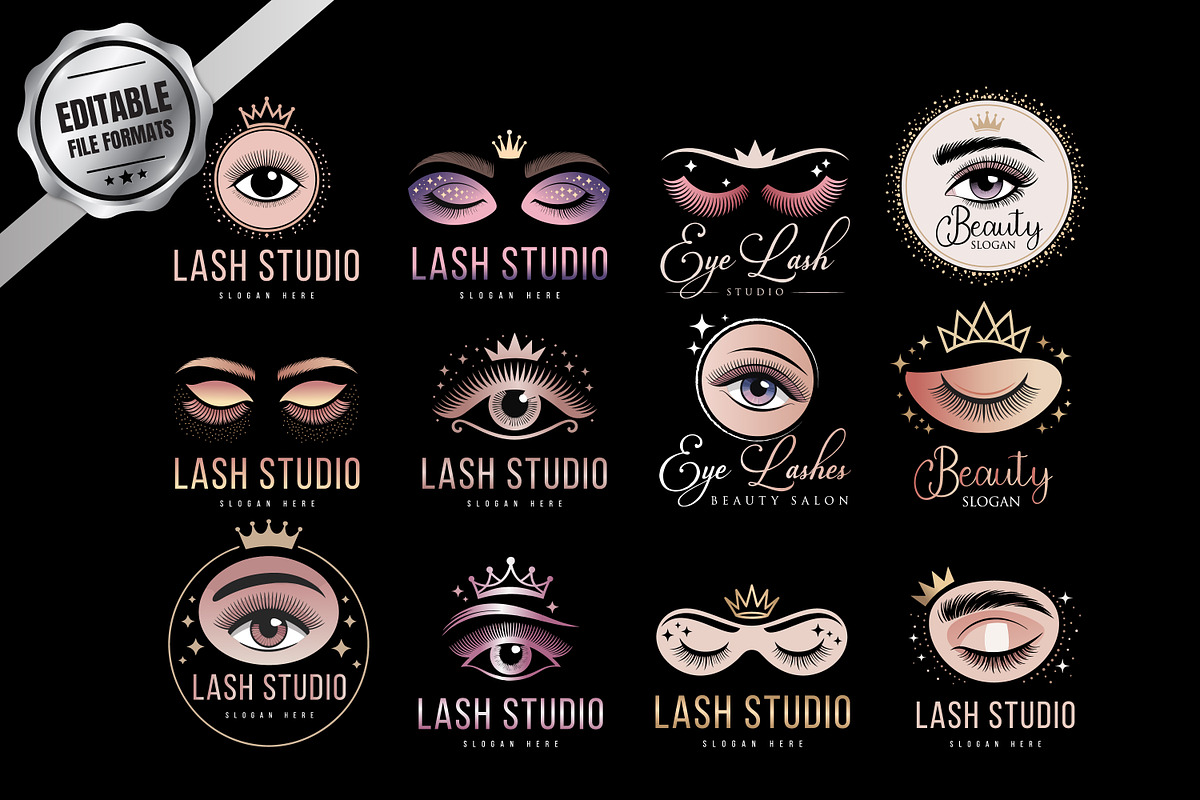12 Feminine Eye Lash Logo Bundle, a Branding & Logo Template by Guavanaboy (Photo 1 of 4)