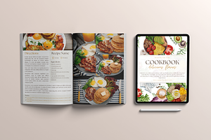 Recipe Cookbook Ebook Template Canva