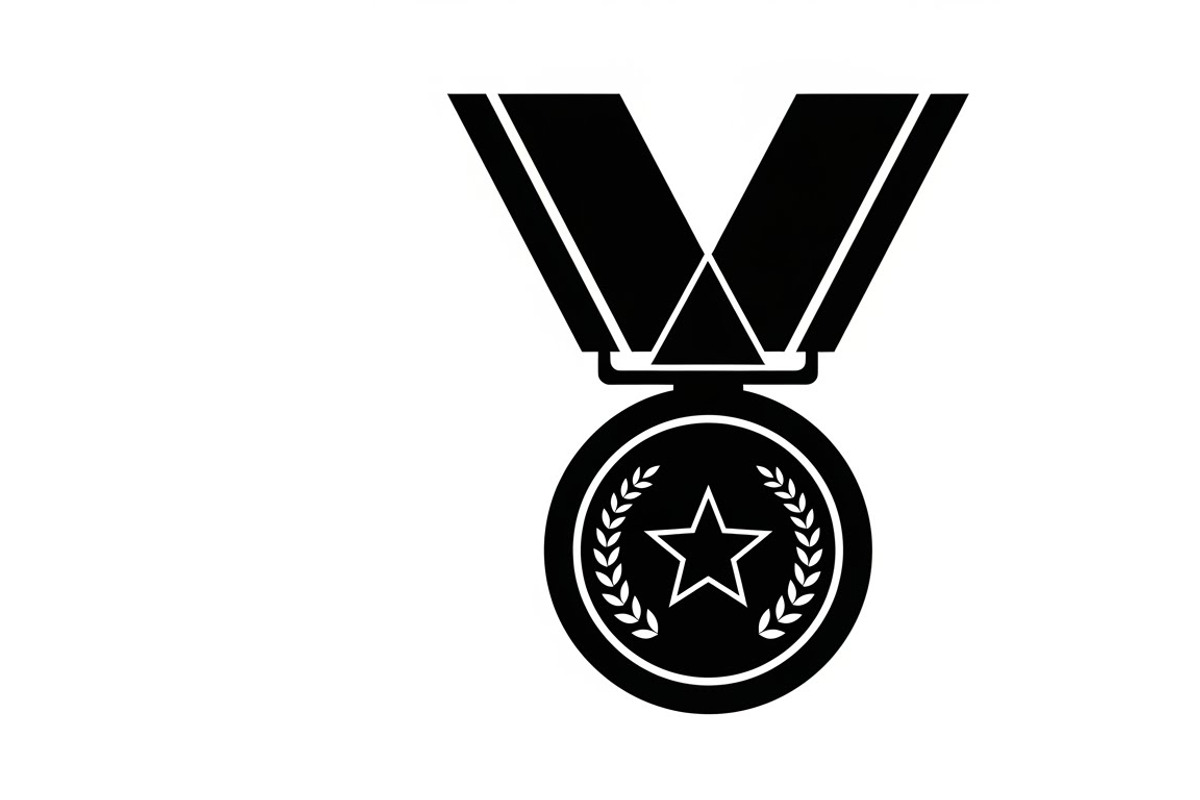 Modern medal icon vector logo design, an Illustration by Amazin_art (Photo 9 of 29)