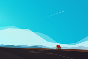Countryside house. Flat design