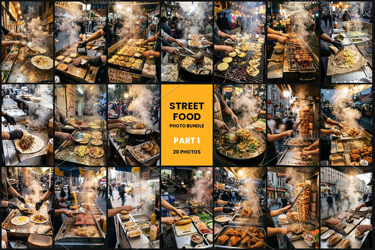 Street Food Grill Photography Bundle, a Food & Drink Photo by 3d_model_tifotizi (Photo 3 of 6)
