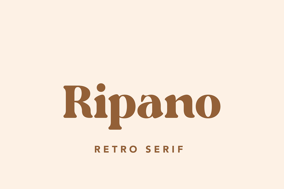 Ripano Retro Serif Font, a Serif Font by Creative Foundry (Photo 1 of 10)