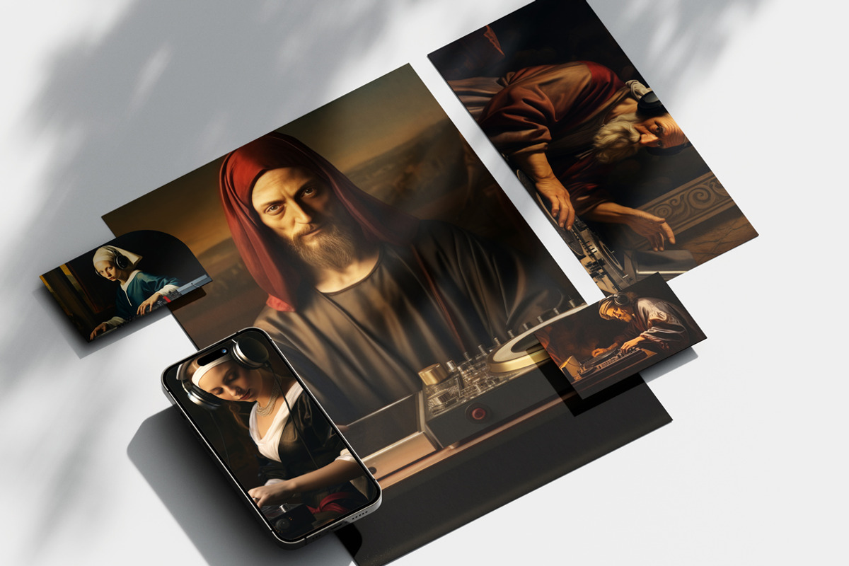 Renaissance DJs. 30 images, a Person Illustration by Handmadefont (Photo 9 of 10)