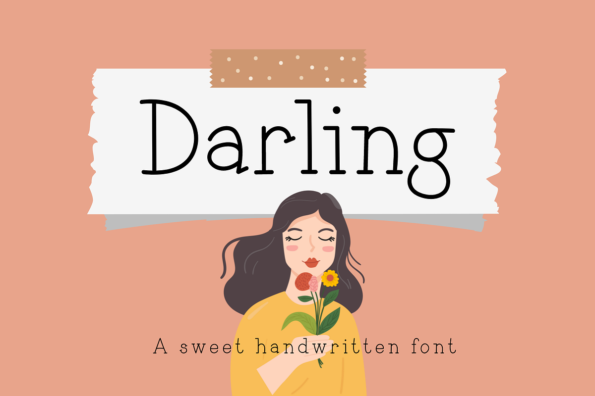 Darling Cute Handwritten Font, a Script Font by Sofia Skoog (Photo 1 of 8)