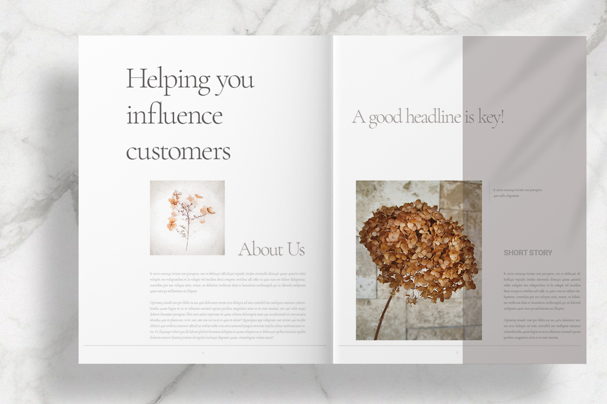 Brown Lifestyle Brochure Layout, a Brochure Template by Boris Cupac (Photo 2 of 7)