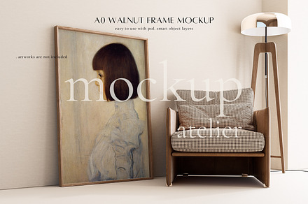 A0 Single Vintage Frame Mockup, a Household Mockup by Mockup Art Atelier