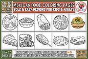 Mexican Food Coloring Pages, a Food Illustration by EduEnrich (Thumbnail 1 of 3)