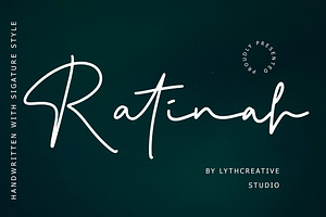 Ratinah Signature Font