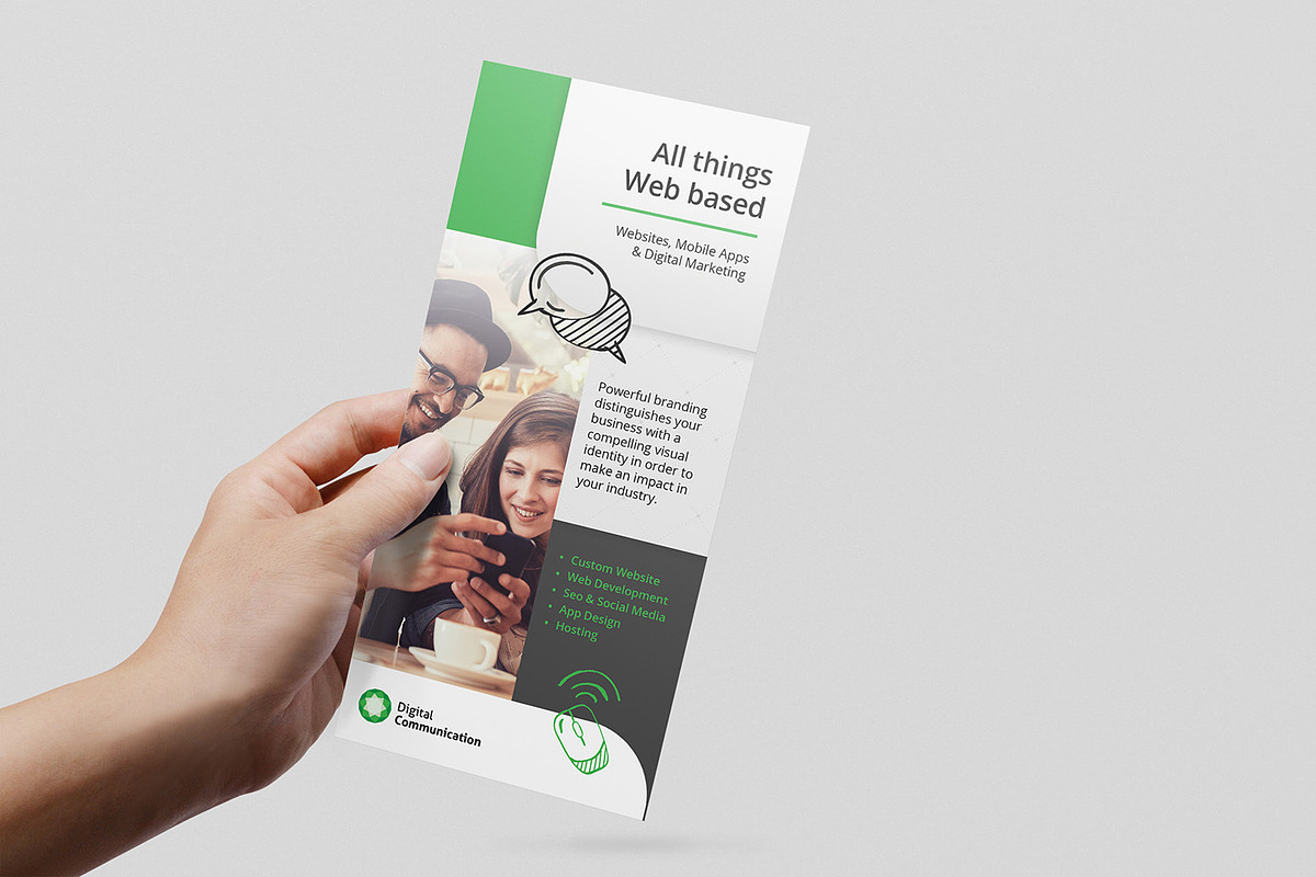 Web Designer DL Card Templates, a Card Template by BrandPacks