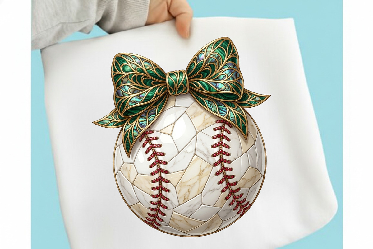 Hand Painted Baseball Leopard Bow, an Illustration by designcity5 (Photo 1 of 4)