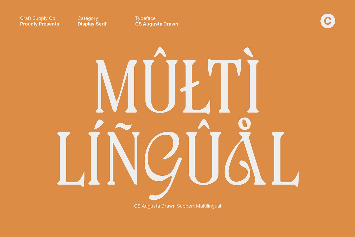 CS Augusta Drawn, a Serif Font by Craft Supply Co. (Photo 5 of 8)