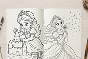 Magical Princess Coloring Book Vol46, a Person Illustration by ikarifq shop (Thumbnail 5 of 7)