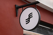 Logo Mockup Round Wall Sign Store, a Product Mockup by Asylab (Thumbnail 1 of 5)