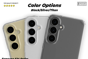 S24 Series Clear Case Front Mockups