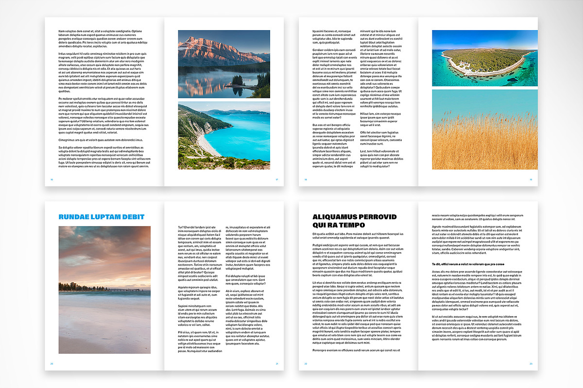 Bold Blue Travel Magazine Template preview 4