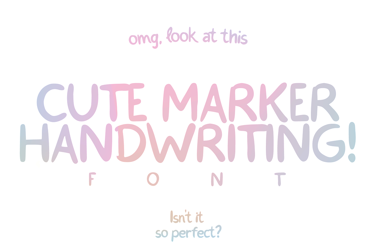 Cute Marker Handwriting Font