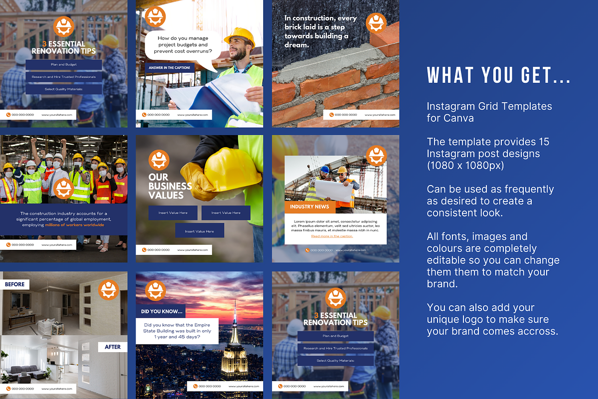 Construction Social Media, a Social Media Template by Sincerely Media (Photo 2 of 9)