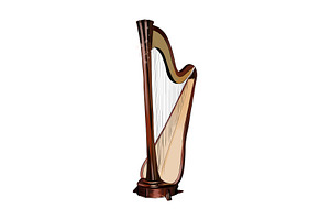 Realistic Image Of Concert Harps