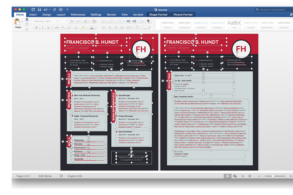 Resume Template, a Resume Template by Viktor (Photo 3 of 3)
