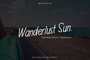 Wanderlust Sun - Handwritten Font, a Script Font by Snape Design Studio (Thumbnail 1 of 6)