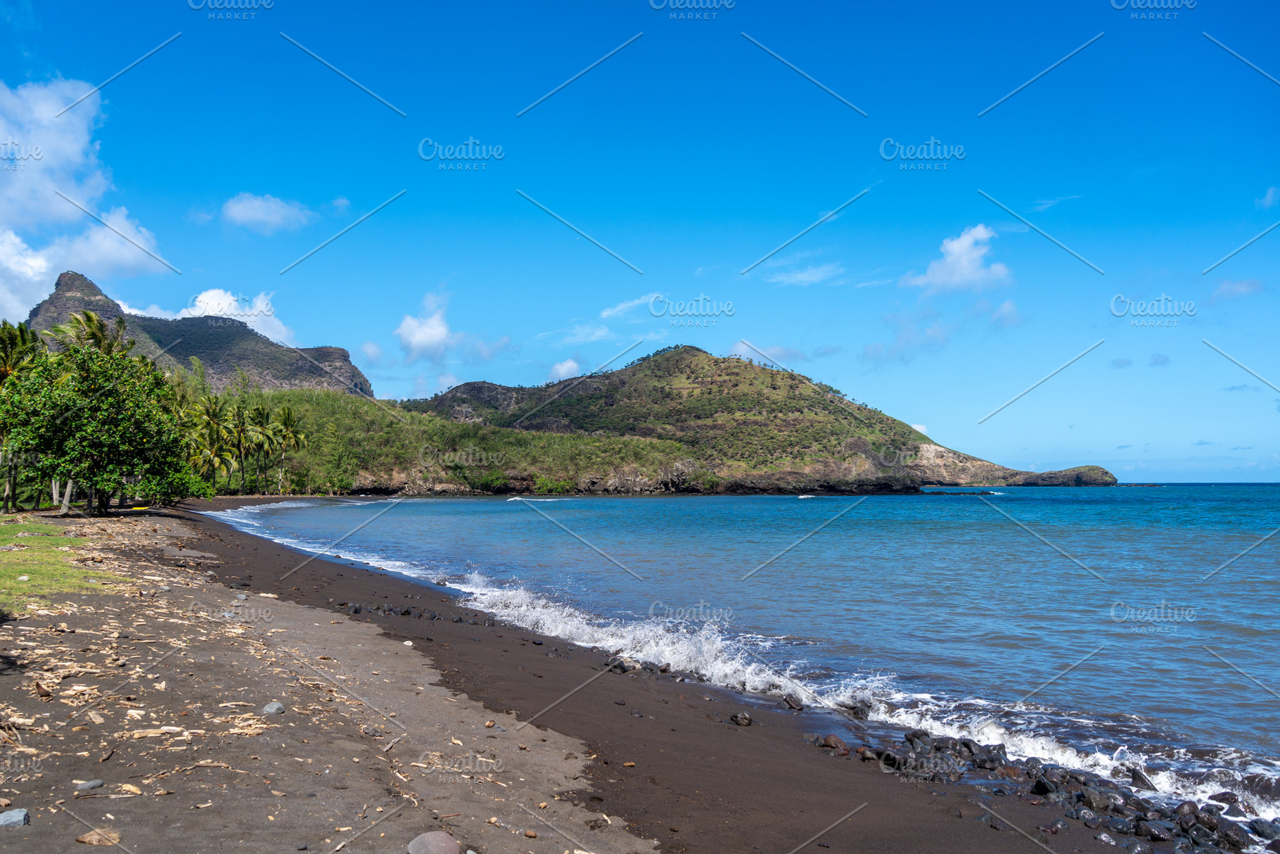 Remote beach in Hakaui Bay, Nuku Hiva, Marquesas Islands, French, a Nature Photo by GoodGoods