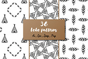 36 Boho patterns, a Pattern Graphic by Alla_Ri_Shop (Thumbnail 1 of 4)