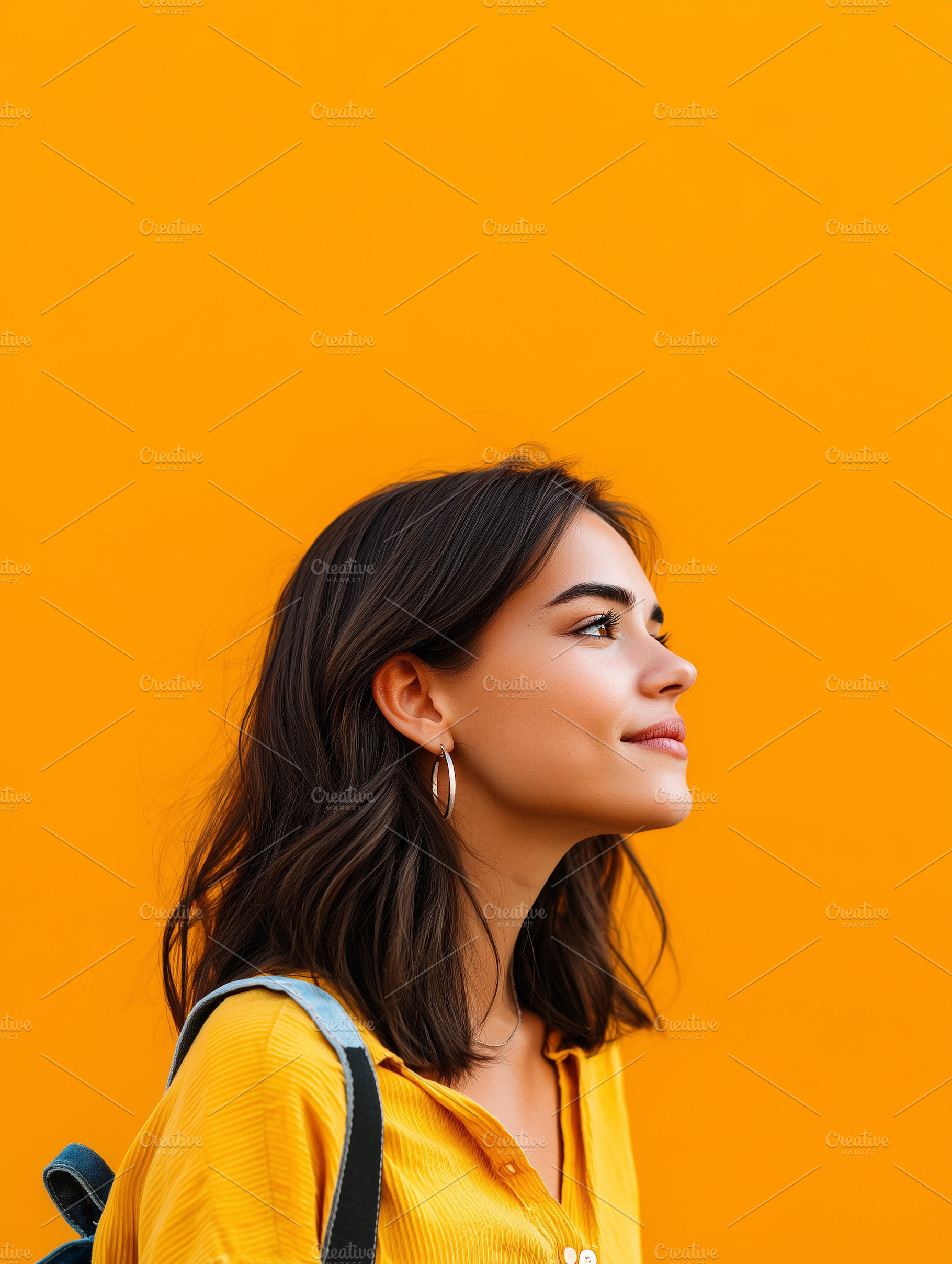 Young woman in yellow shirt with, a Person Photo by MistyDay