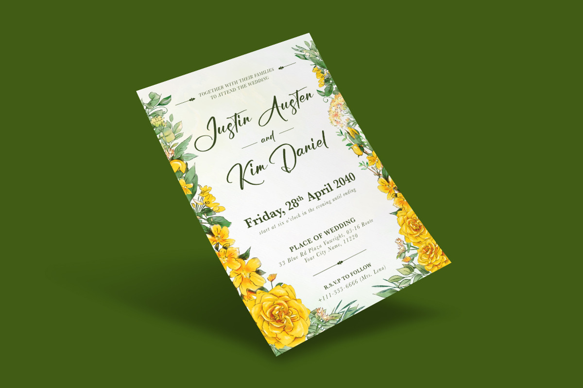 Tender Floral Wedding Invitation, an Invitation Template by dokudokunomi (Photo 2 of 4)