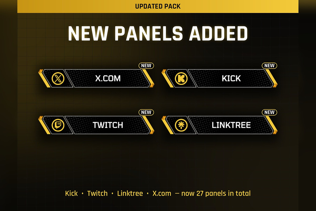 Legends Black and Gold Twitch Panels, an Object Graphic by Gear Store (Photo 4 of 5)