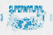 Supernatural Display Font, a Sans Serif Font by ILLWOOKIE (Thumbnail 1 of 3)