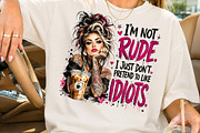 Tattoo Girl PNG I'm Not Rude Quotes, a Seasonal Illustration by Rose Art (Thumbnail 2 of 4)