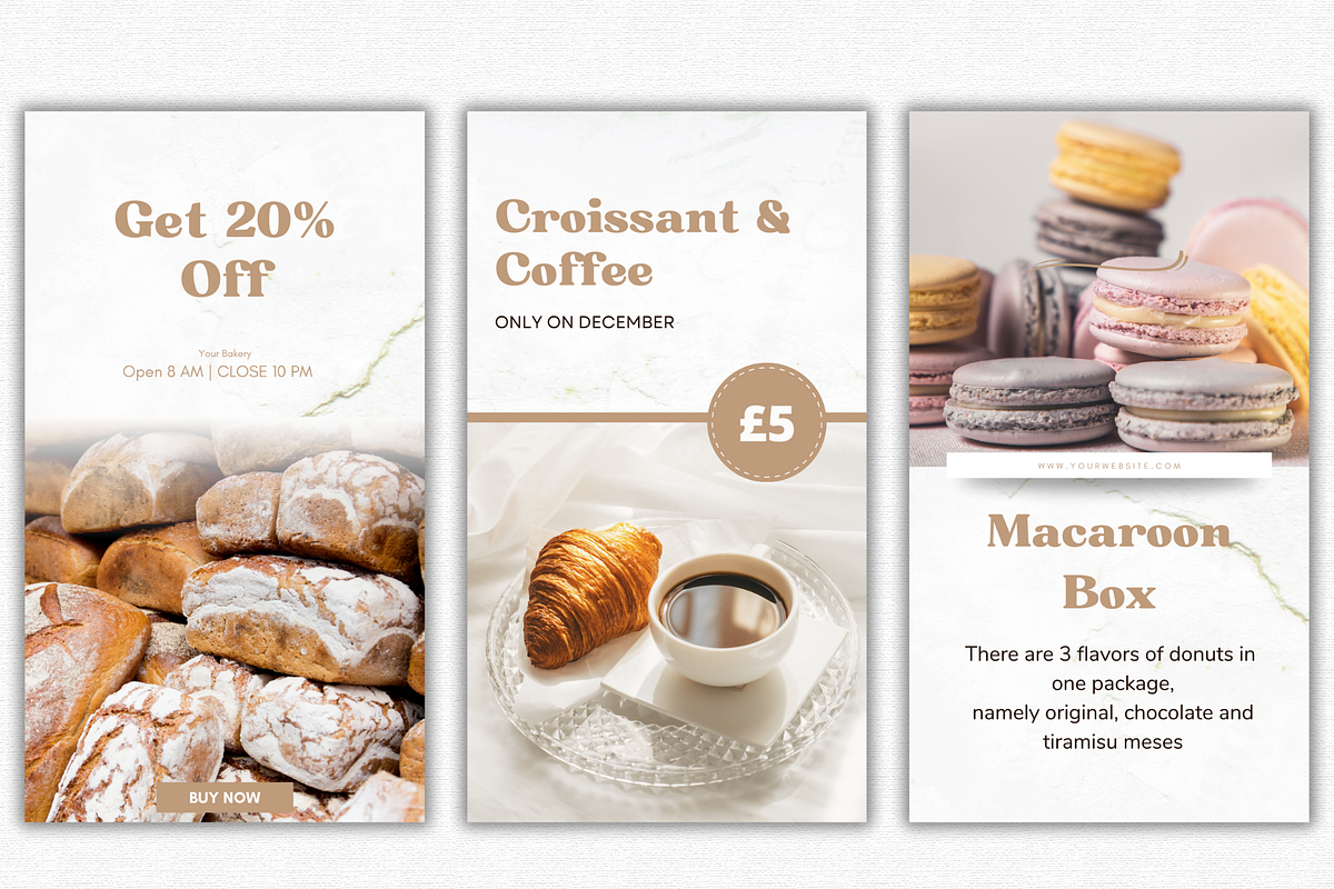 Bakery Instagram Templates, a Social Media Template by Talipic Designs (Photo 5 of 8)