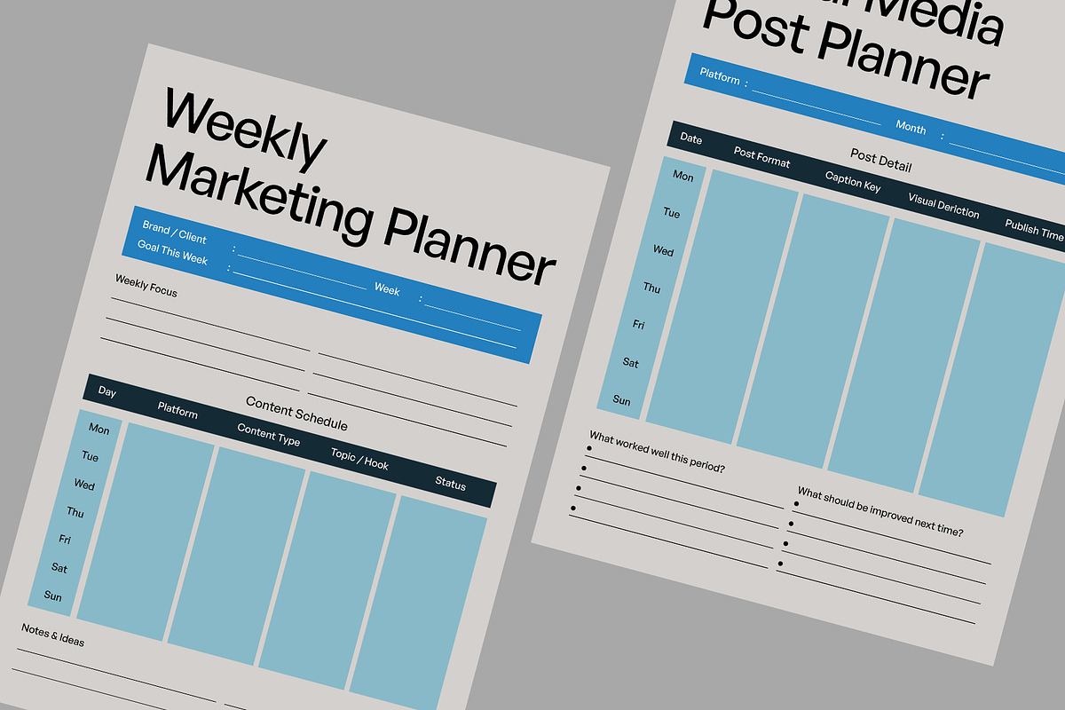 VIRYA | Marketing Agency Planner, a Stationery Template by Neermana (Photo 4 of 4)