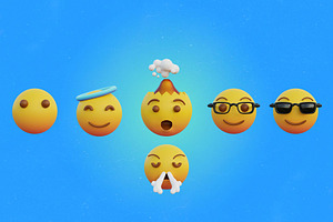 3D Emoticon Icons Pack