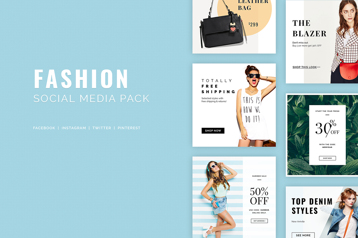 Fashion Social Media Pack, a Social Media Template by hoangpts (Photo 1 of 7)
