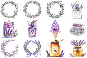 Wild Lavender Watercolor Clipart Set, an Illustration by DreamCafeArt (Thumbnail 2 of 8)