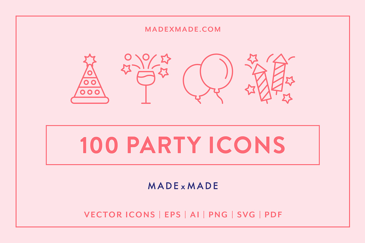 Party Line Icons, an Outline Icon by Made by Made (Photo 1 of 6)